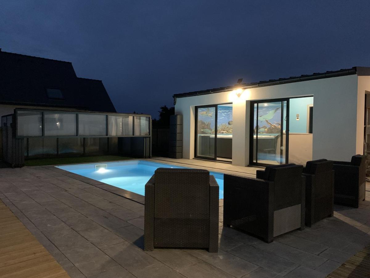 Maison 10 Pers En Bord De Mer Avec Piscine Chauffee Toute L'Annee, Spa Et Hamman Surzur 外观 照片